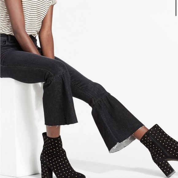 Lucky Brand High Rise Cropped Ruffle Flare Jean Size 0/25 - Picture 3 of 7